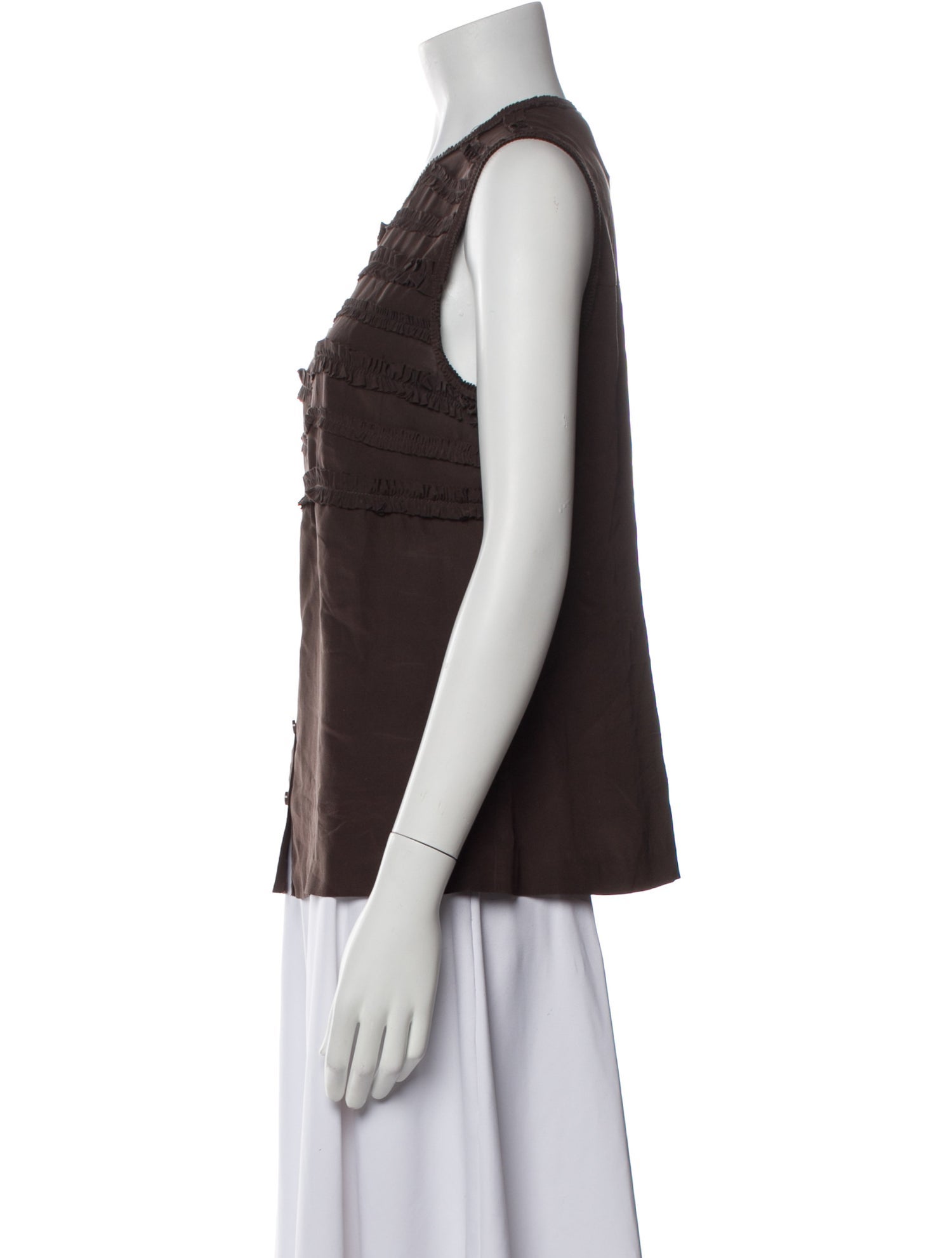 Tory Burch Silk Crew Neck Top