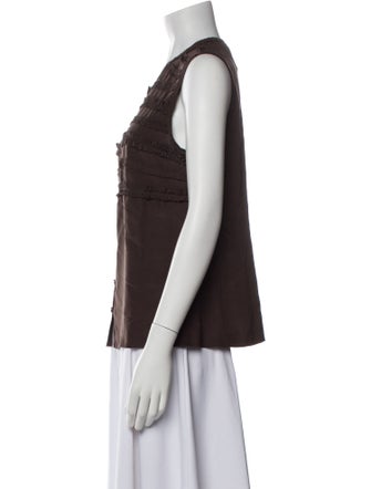 Tory Burch Silk Crew Neck Top