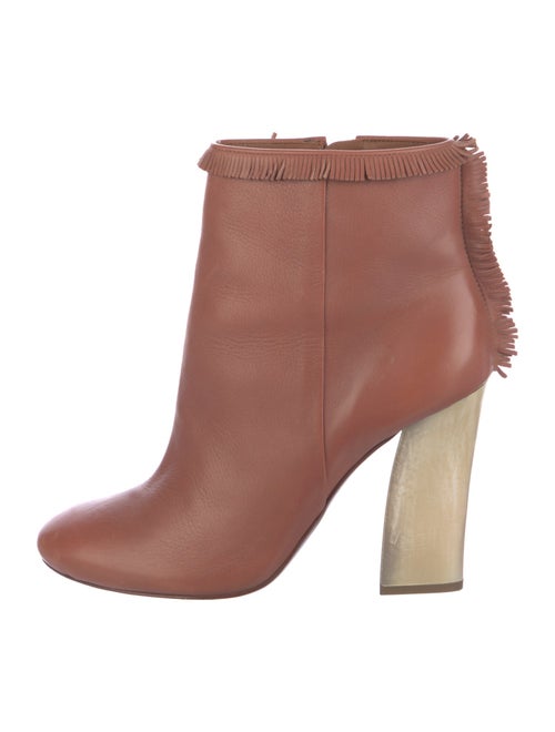 Tory Burch Leather Fringe Trim Accent Boots