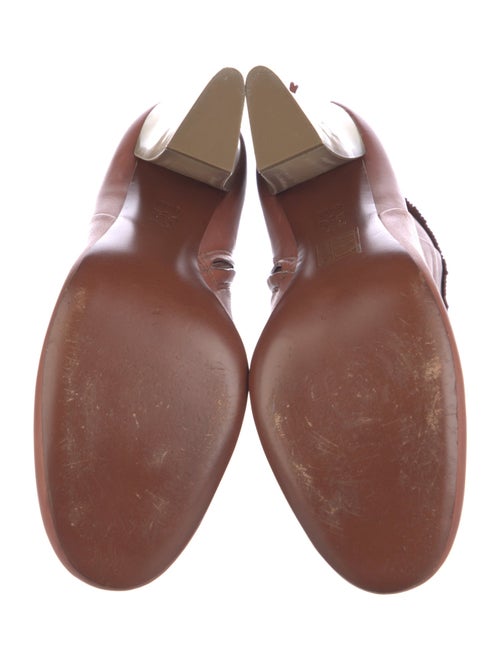 Tory Burch Leather Fringe Trim Accent Boots