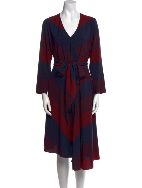 Tory Burch Plaid Print Midi Length Dress
