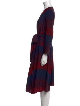 Tory Burch Plaid Print Midi Length Dress