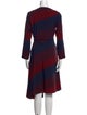 Tory Burch Plaid Print Midi Length Dress