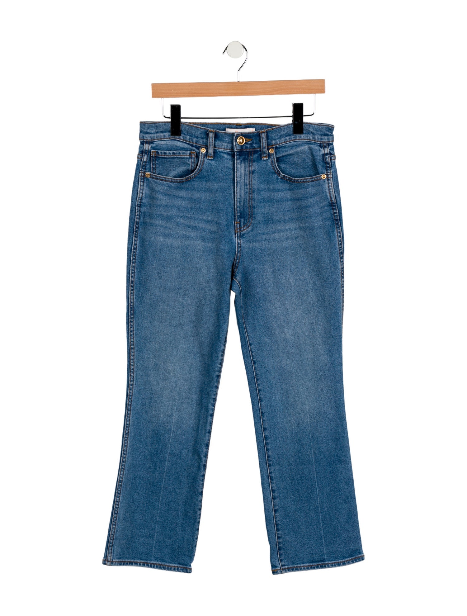 Tory Burch High-Rise Straight Leg Jeans