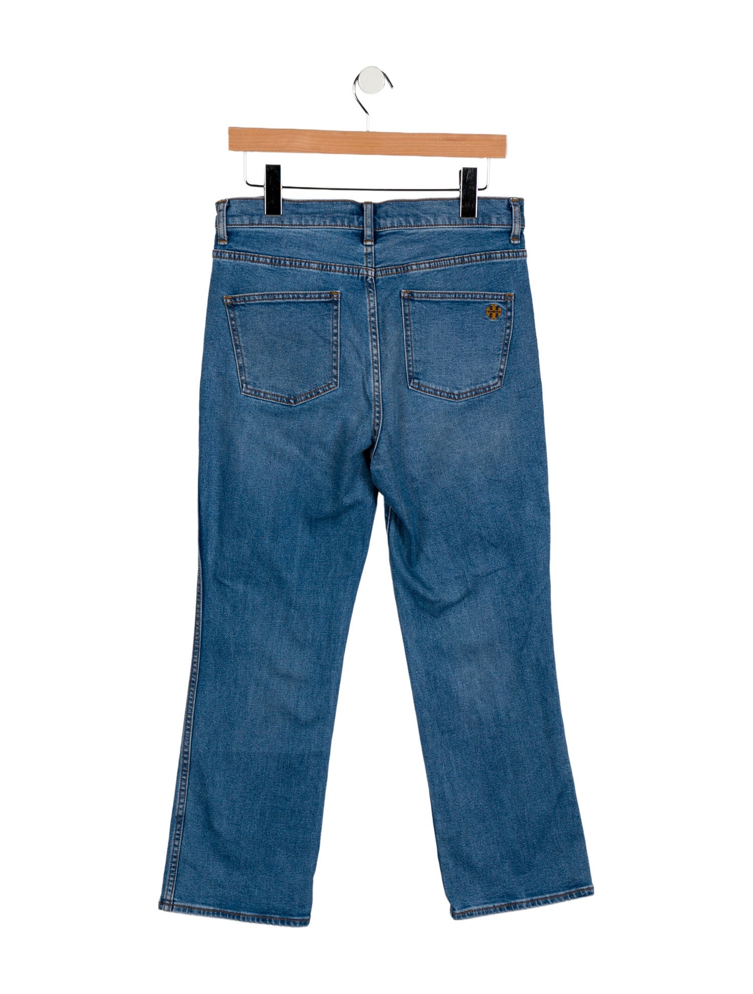 Tory Burch High-Rise Straight Leg Jeans