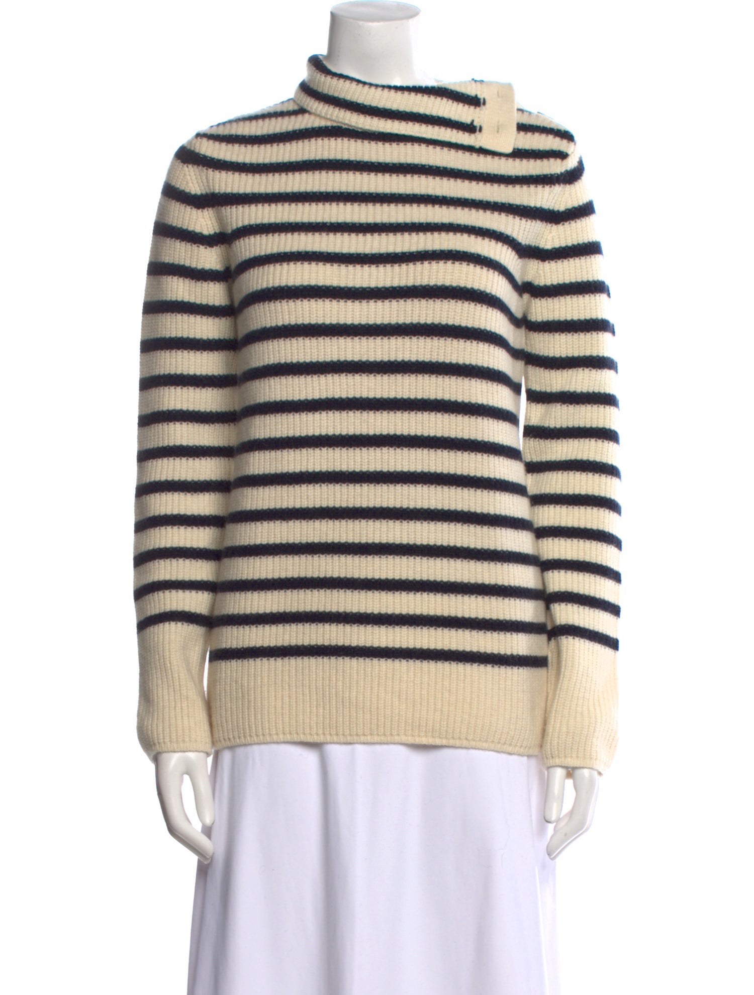 Tory Burch Striped Turtleneck Sweater