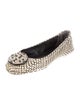 Tory Burch Leather Animal Print Ballet Flats