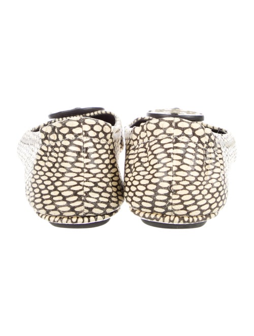 Tory Burch Leather Animal Print Ballet Flats