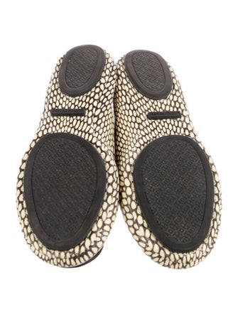 Tory Burch Leather Animal Print Ballet Flats