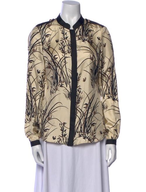Tory Burch Silk Printed Button-Up Top