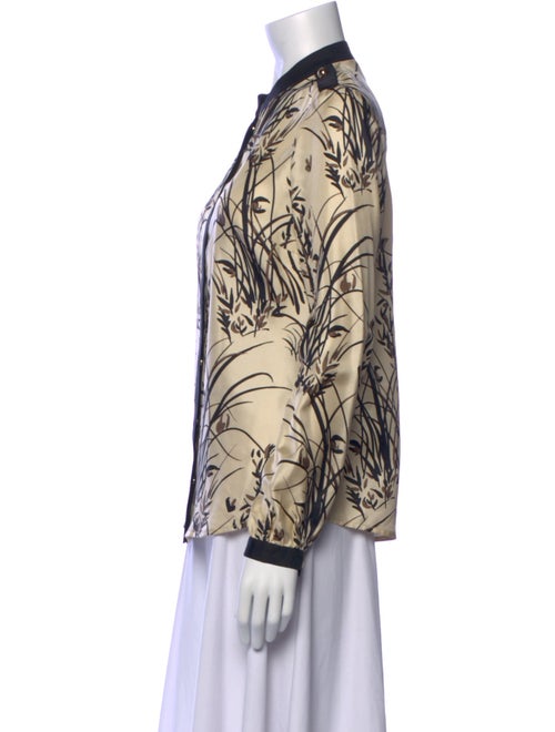 Tory Burch Silk Printed Button-Up Top