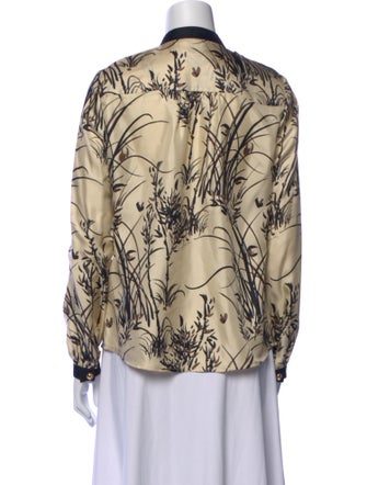 Tory Burch Silk Printed Button-Up Top