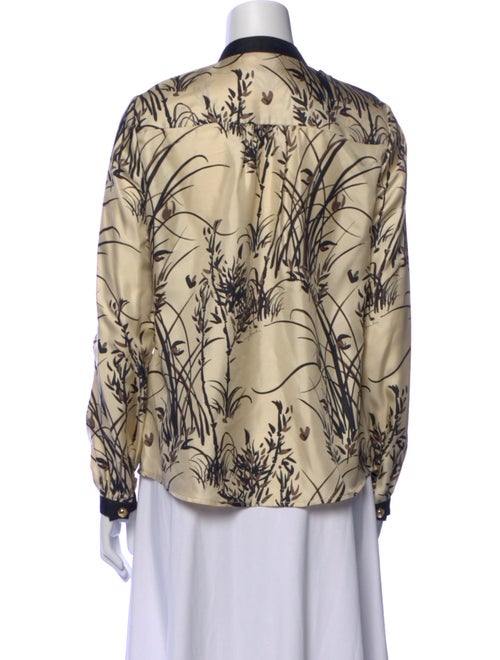 Tory Burch Silk Printed Button-Up Top