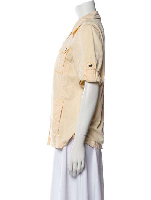 Tory Burch Short Sleeve Button-Up Top