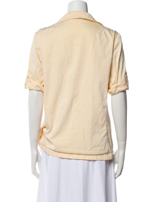 Tory Burch Short Sleeve Button-Up Top