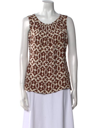 Tory Burch Silk Animal Print Top