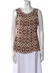 Tory Burch Silk Animal Print Top