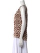Tory Burch Silk Animal Print Top