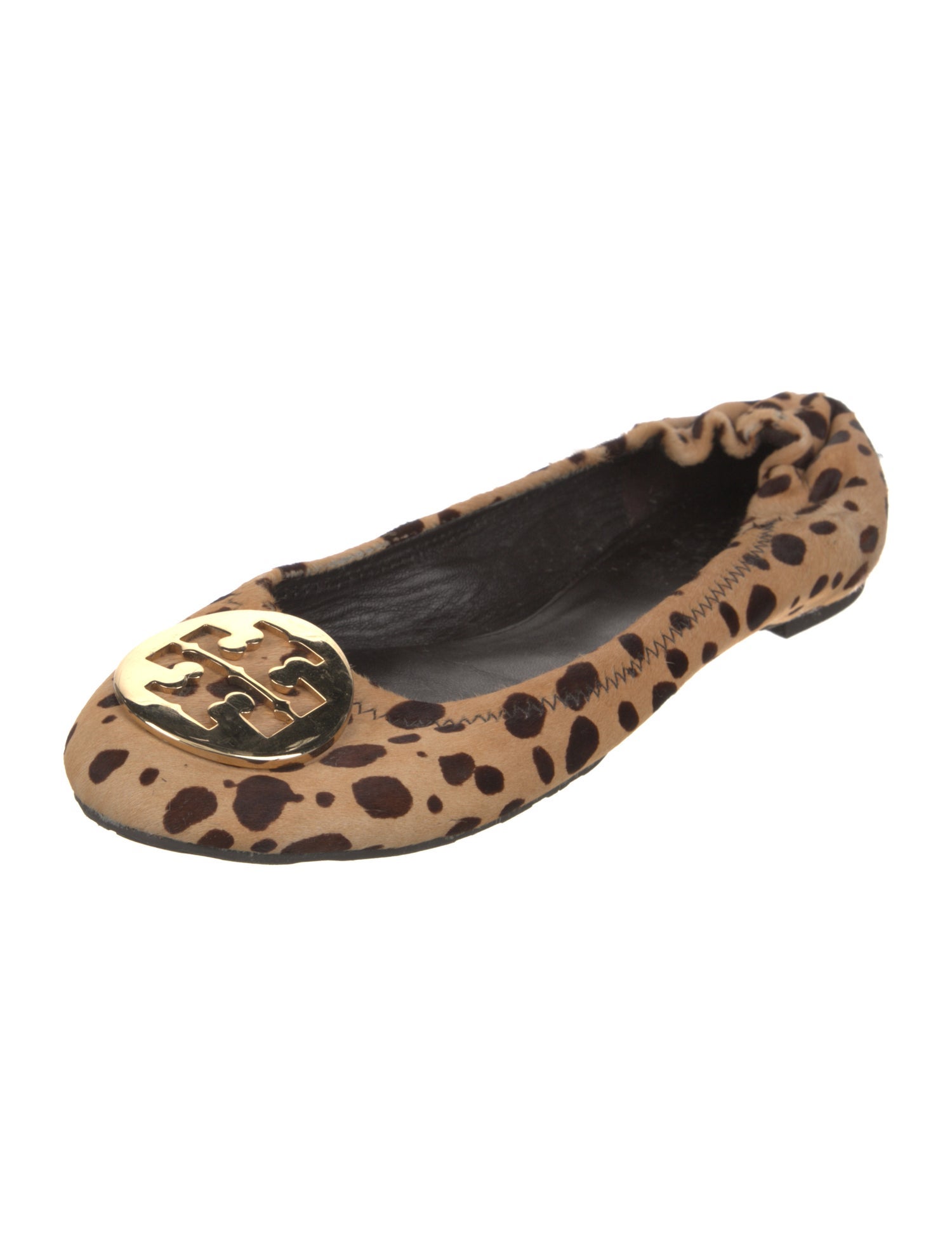 Tory Burch Ponyhair Animal Print Ballet Flats