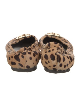 Tory Burch Ponyhair Animal Print Ballet Flats