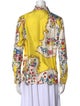 Tory Burch Silk Floral Print Button-Up Top