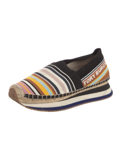Tory Burch Signature Logo Striped Espadrilles