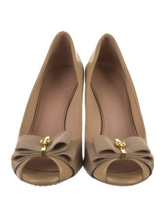 Tory Burch Patent Leather Bow Accents Pumps