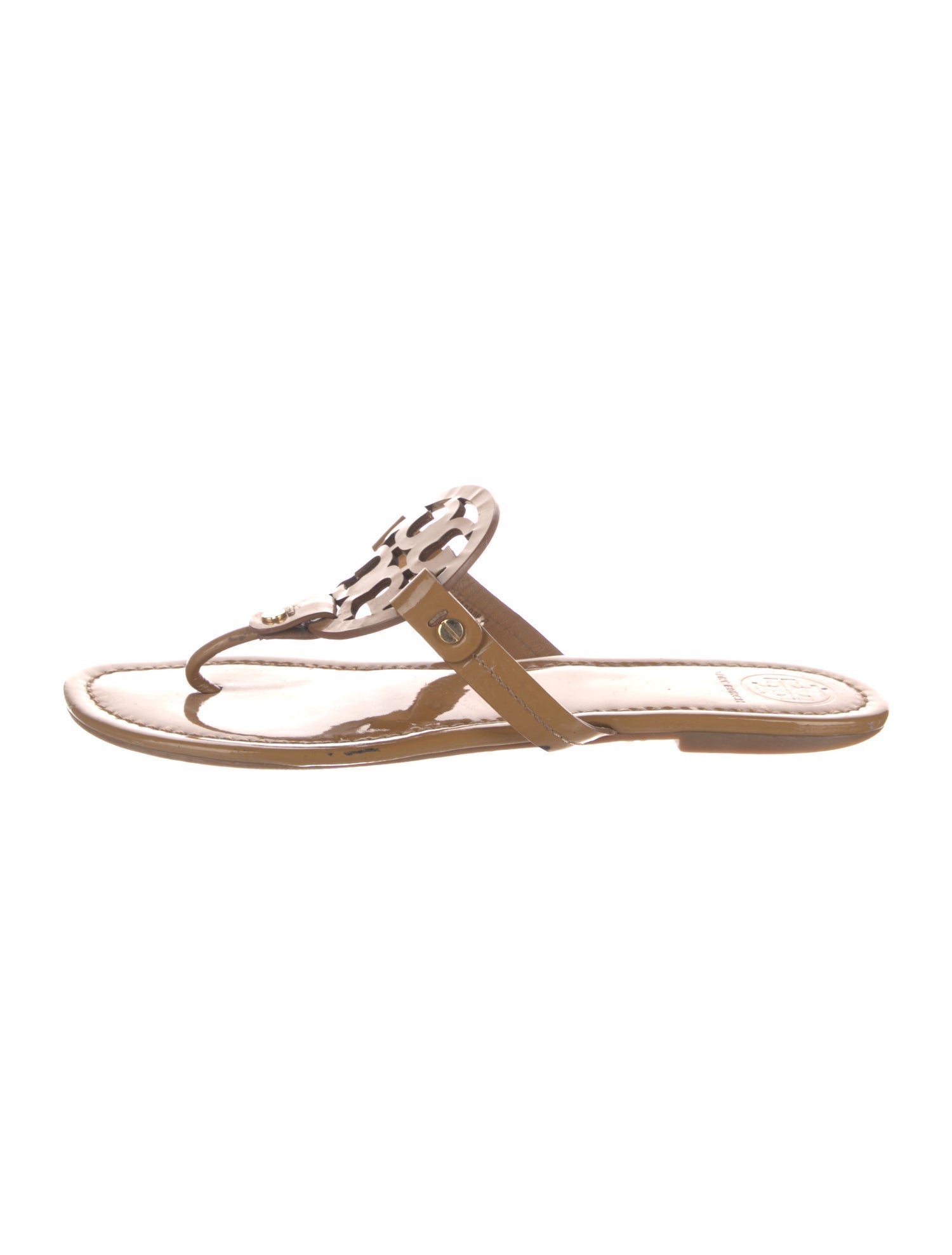 Tory Burch Patent Leather Studded Accents Slides