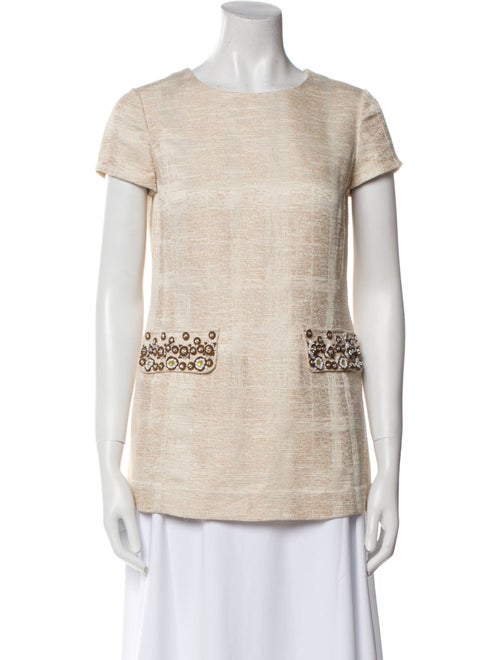Tory Burch Scoop Neck Short Sleeve T-Shirt