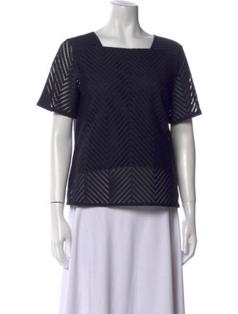 Tory Burch Printed Square Neckline Top