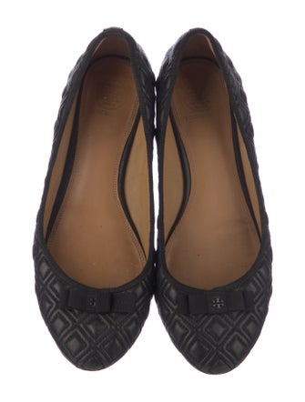 Tory Burch Leather Animal Print Ballet Flats