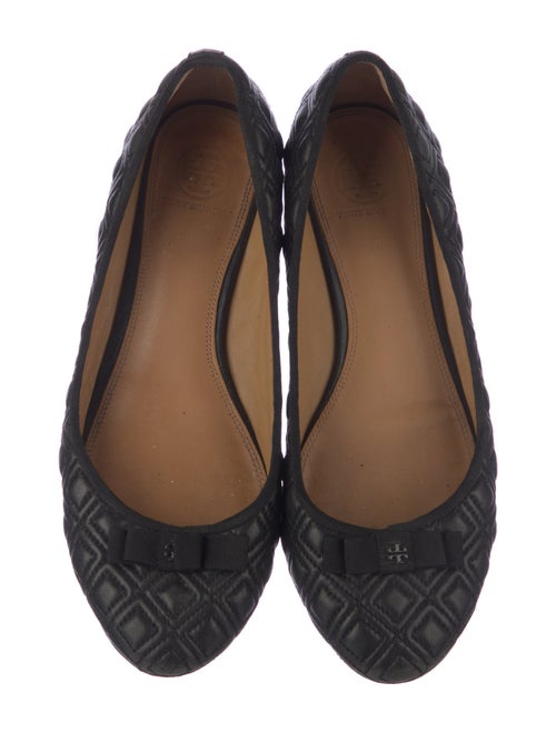 Tory Burch Leather Animal Print Ballet Flats