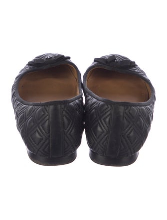 Tory Burch Leather Animal Print Ballet Flats