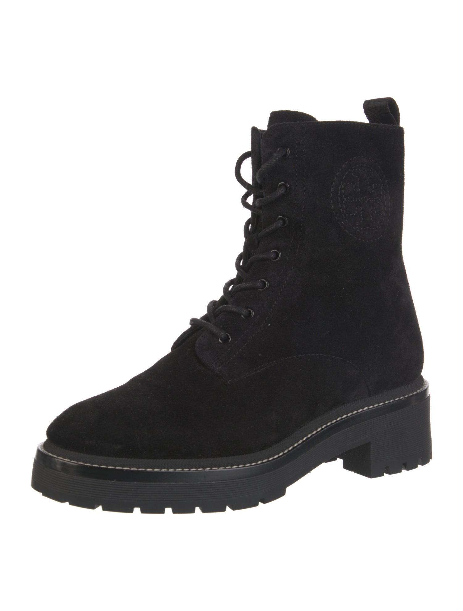 Tory Burch Suede Combat Boots