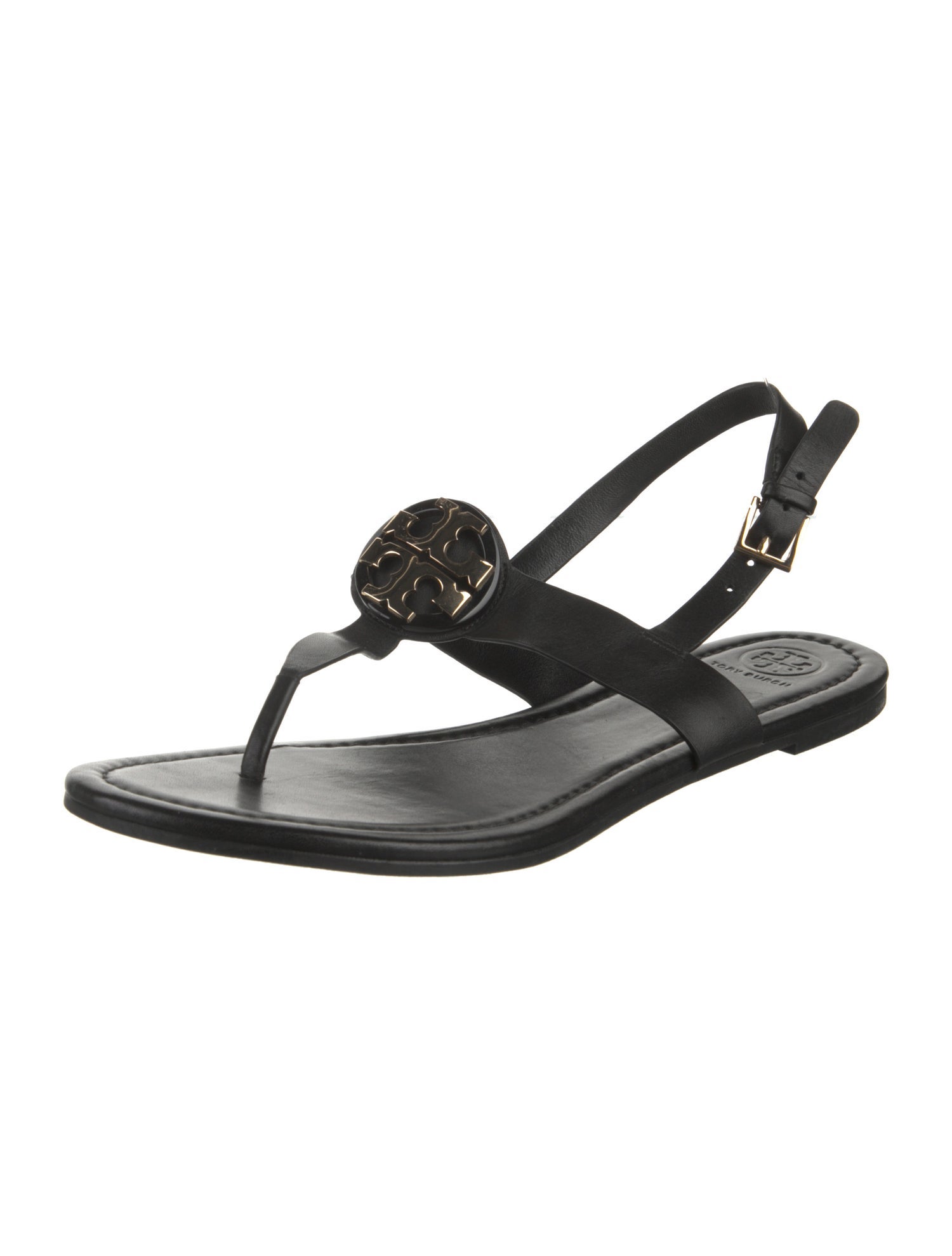 Tory Burch Leather T-Strap Sandals