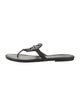 Tory Burch Signature Logo Leather Flip Flops