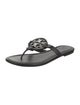 Tory Burch Signature Logo Leather Flip Flops