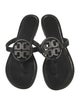 Tory Burch Signature Logo Leather Flip Flops