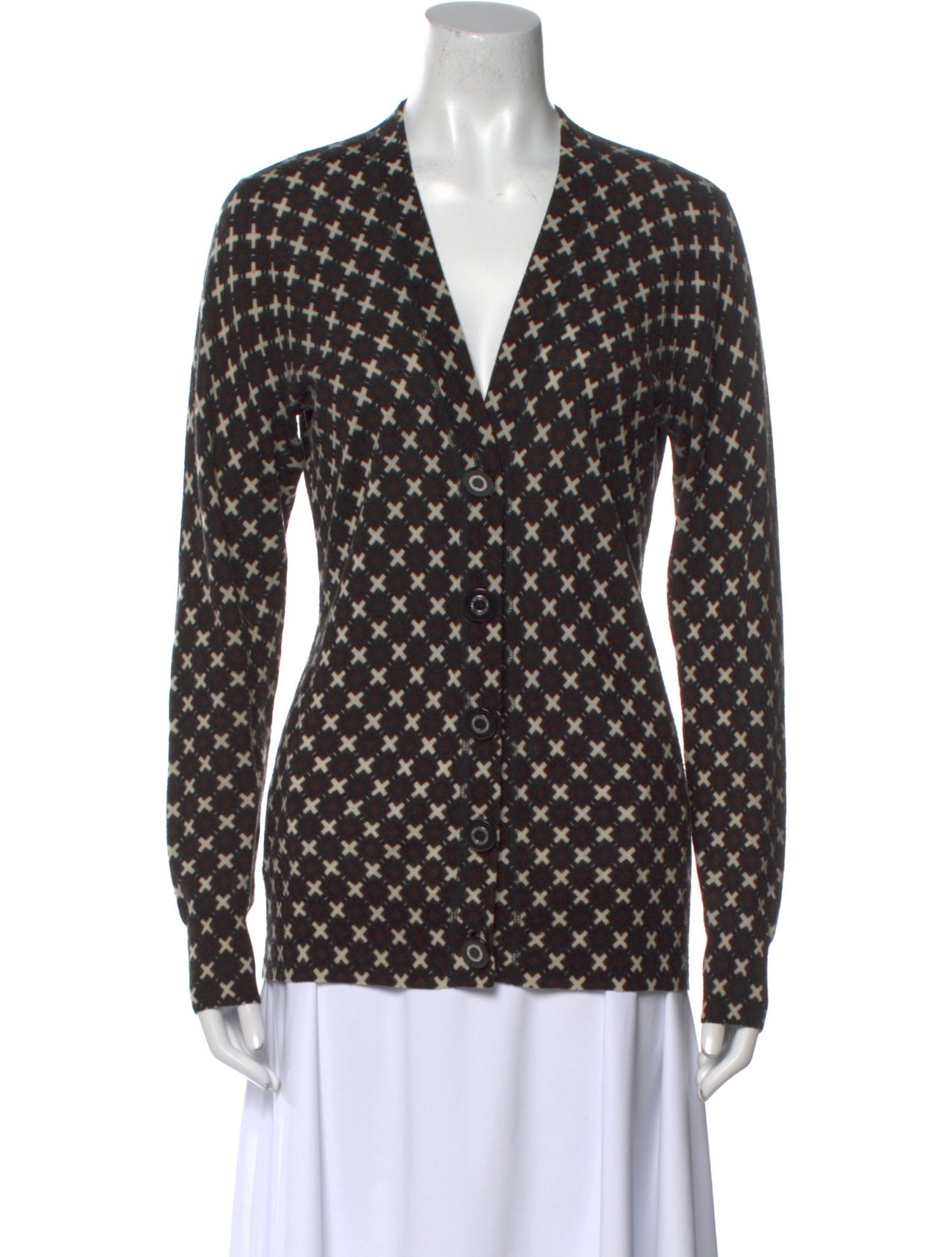 Tory Burch Merino Wool Printed Sweater