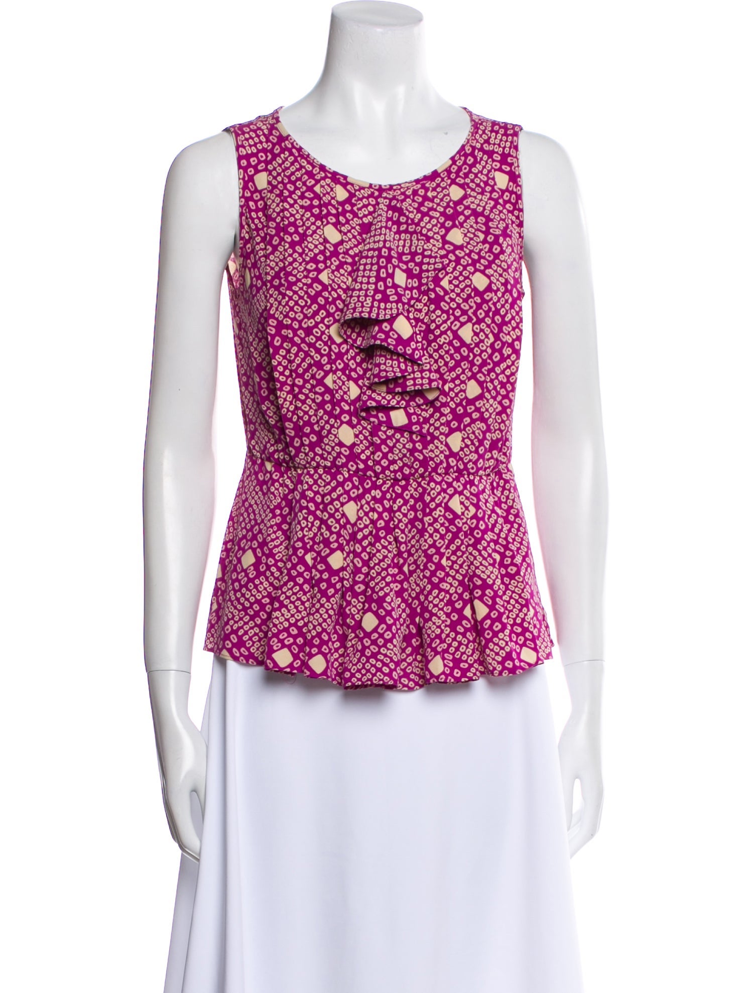 Tory Burch Silk Floral Print Top