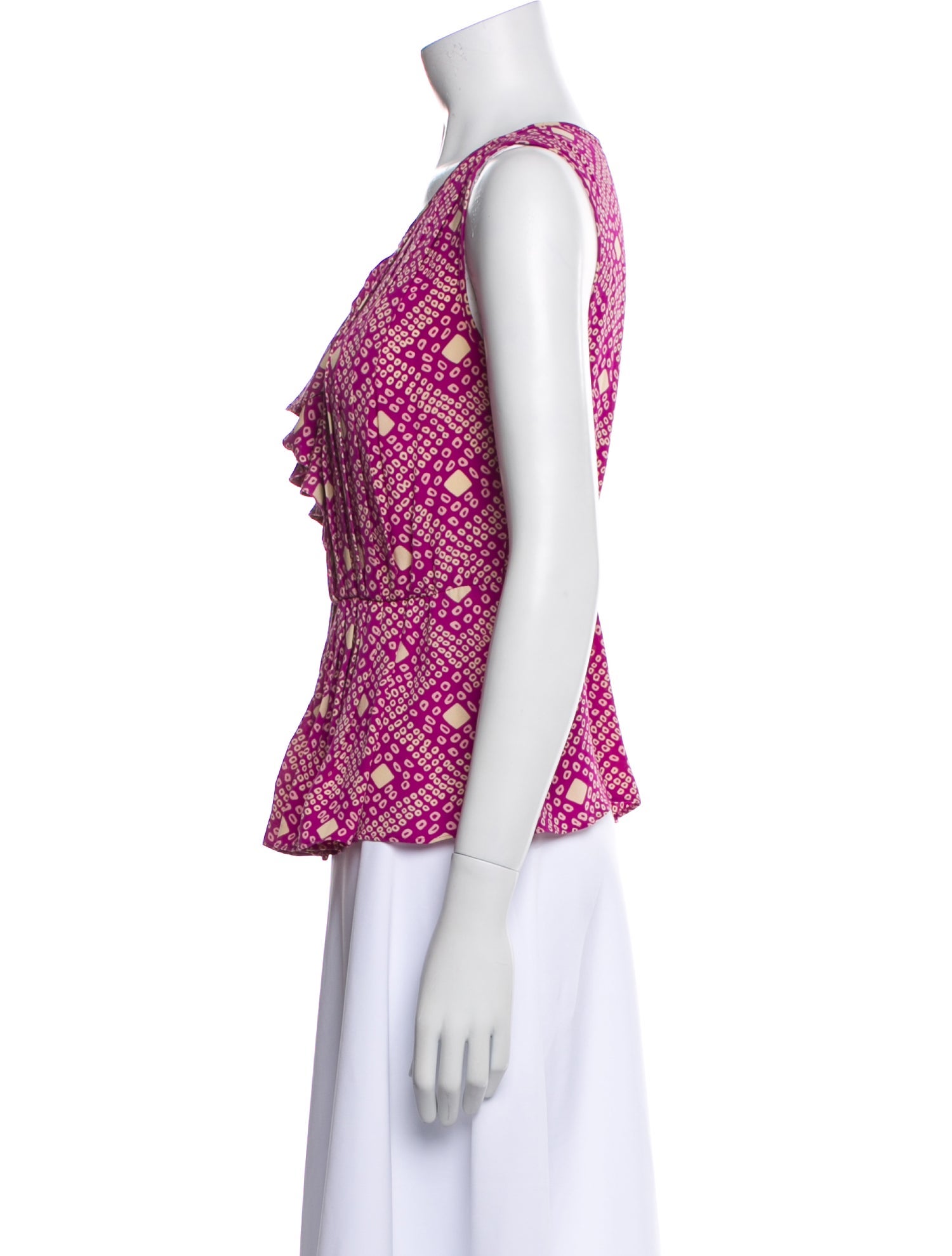 Tory Burch Silk Floral Print Top