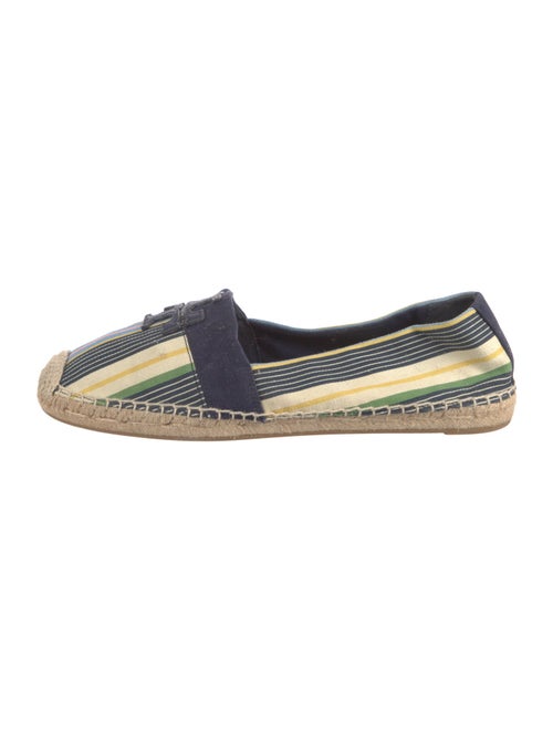 Tory Burch Printed Whipstitch Trim Espadrilles