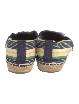 Tory Burch Printed Whipstitch Trim Espadrilles
