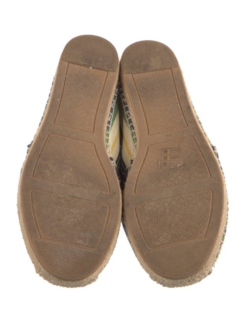 Tory Burch Printed Whipstitch Trim Espadrilles