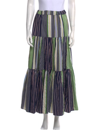Tory Burch Striped Midi Length Skirt