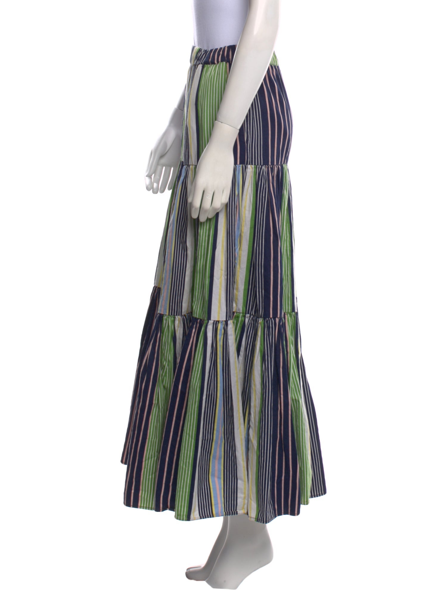 Tory Burch Striped Midi Length Skirt