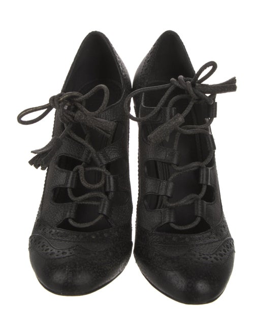 Tory Burch Leather Cutout Accent Pumps