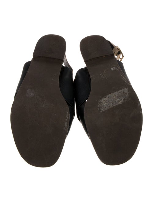 Tory Burch Leather Animal Print Slingback Sandals