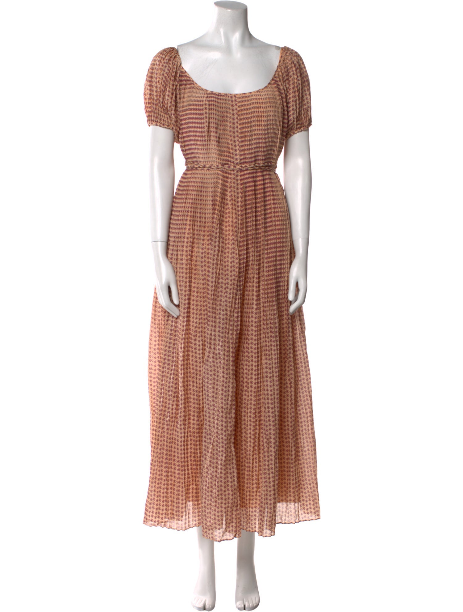 Tory Burch Plaid Print Long Dress