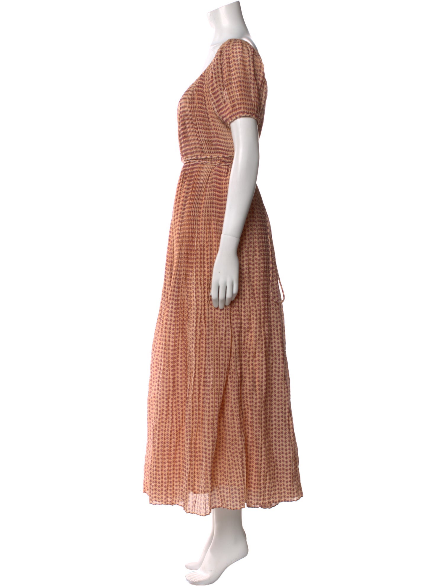 Tory Burch Plaid Print Long Dress